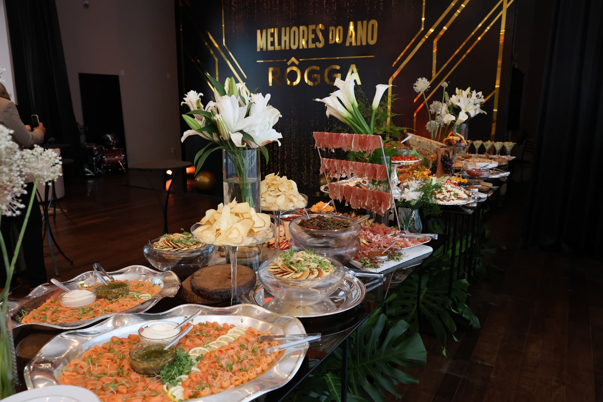 Buffet sofisticado em premiação corporativa